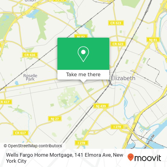 Wells Fargo Home Mortgage, 141 Elmora Ave map