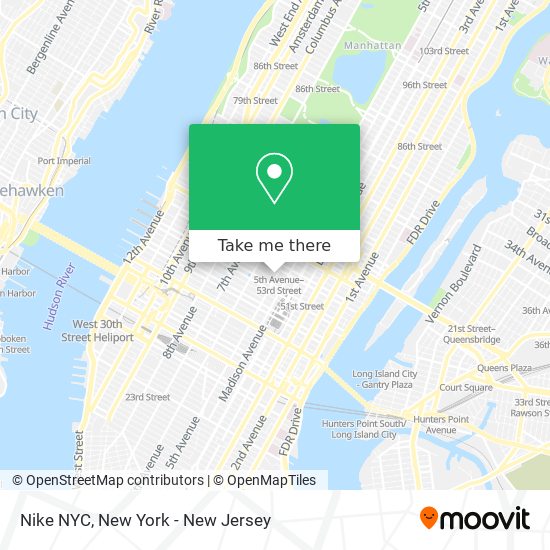 Nike NYC map