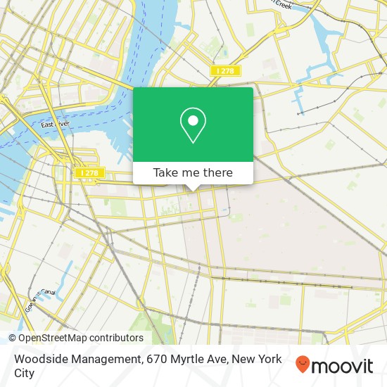 Mapa de Woodside Management, 670 Myrtle Ave