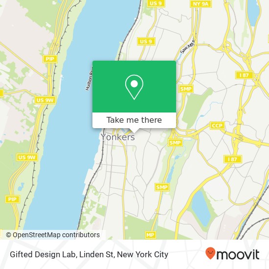 Mapa de Gifted Design Lab, Linden St