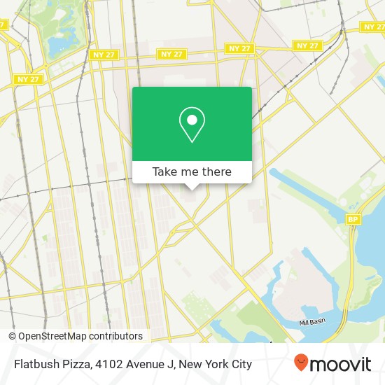 Mapa de Flatbush Pizza, 4102 Avenue J