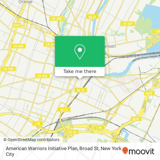 Mapa de American Warriors Initiative Plan, Broad St