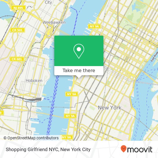 Mapa de Shopping Girlfriend NYC