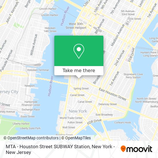 Mapa de MTA - Houston Street SUBWAY Station