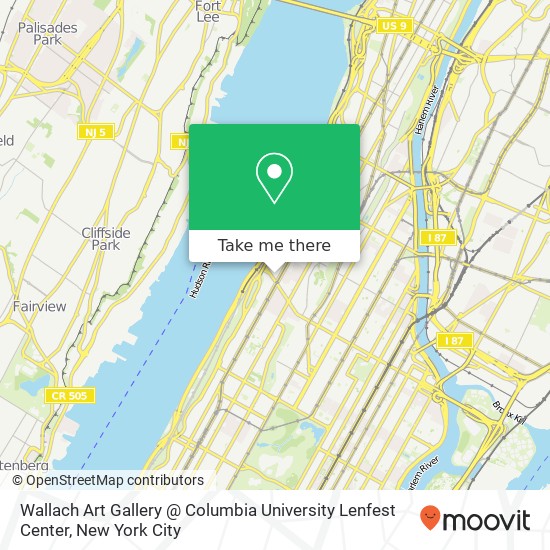 Wallach Art Gallery @ Columbia University Lenfest Center map