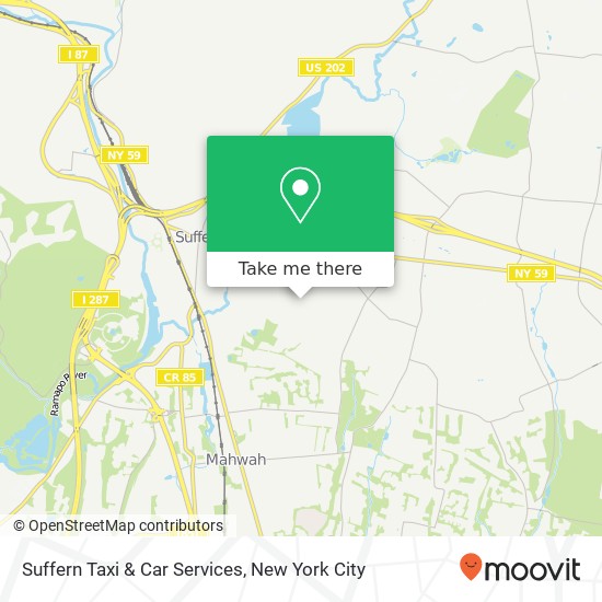 Suffern Taxi & Car Services map