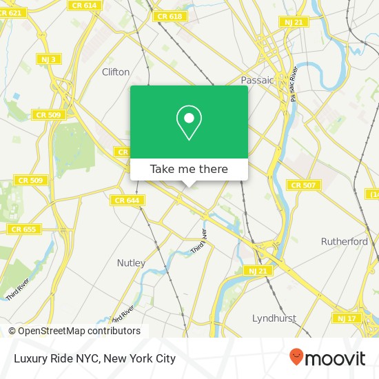 Mapa de Luxury Ride NYC