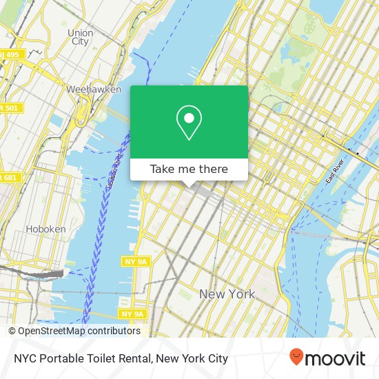 Mapa de NYC Portable Toilet Rental