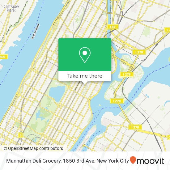 Manhattan Deli Grocery, 1850 3rd Ave map