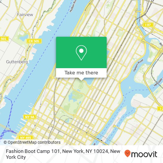 Mapa de Fashion Boot Camp 101, New York, NY 10024