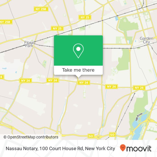 Mapa de Nassau Notary, 100 Court House Rd