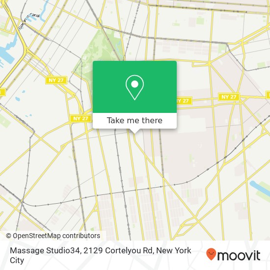 Massage Studio34, 2129 Cortelyou Rd map