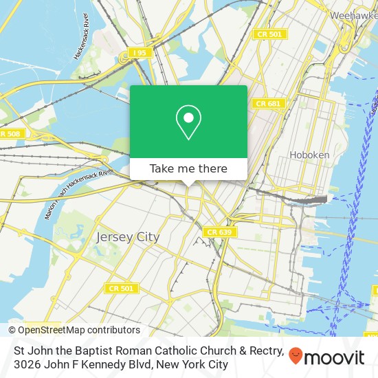 Mapa de St John the Baptist Roman Catholic Church & Rectry, 3026 John F Kennedy Blvd