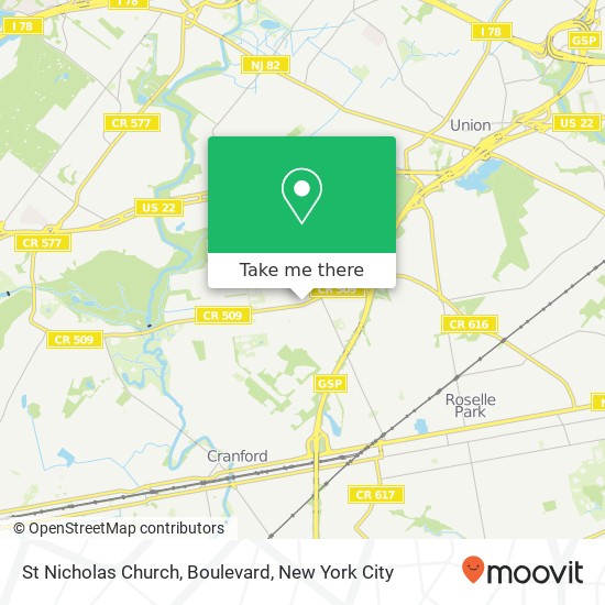 Mapa de St Nicholas Church, Boulevard