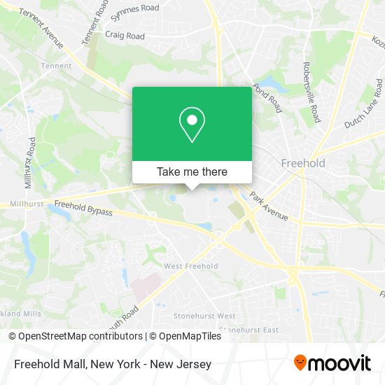 Freehold Mall map