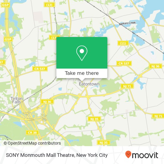 Mapa de SONY Monmouth Mall Theatre