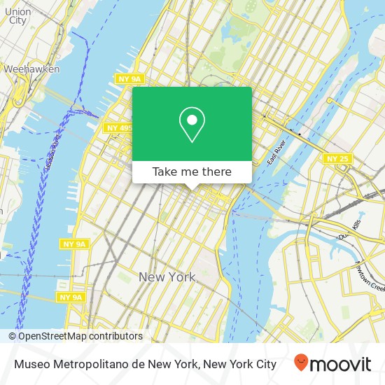 Mapa de Museo Metropolitano de New York