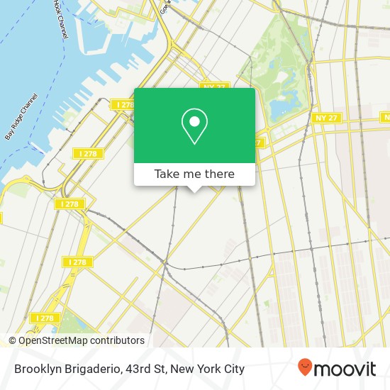 Brooklyn Brigaderio, 43rd St map