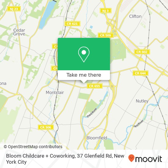 Mapa de Bloom Childcare + Coworking, 37 Glenfield Rd