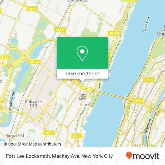 Fort Lee Locksmith, Mackay Ave map