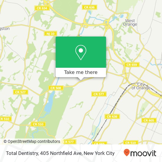 Mapa de Total Dentistry, 405 Northfield Ave