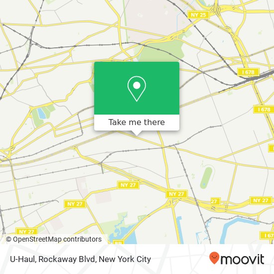 U-Haul, Rockaway Blvd map