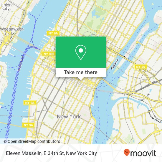 Mapa de Eleven Masselin, E 34th St