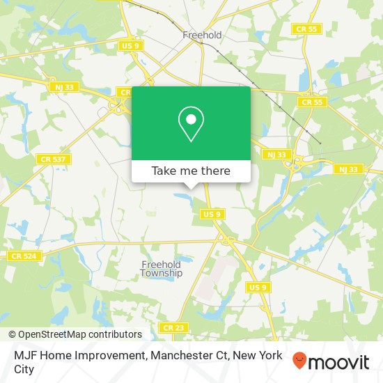 MJF Home Improvement, Manchester Ct map