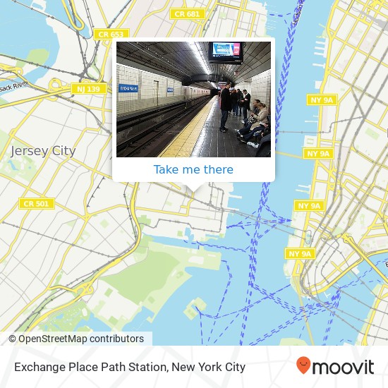 Exchange Place Path Station map