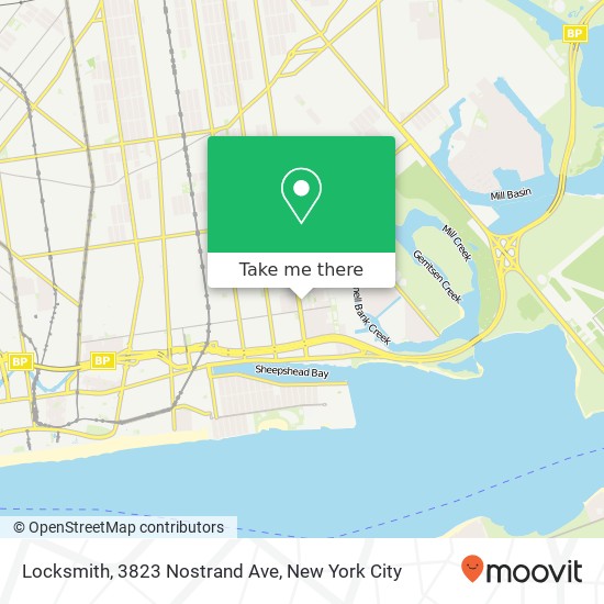 Mapa de Locksmith, 3823 Nostrand Ave