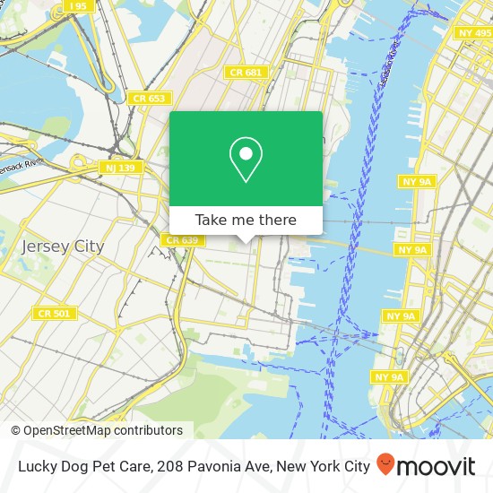 Lucky Dog Pet Care, 208 Pavonia Ave map