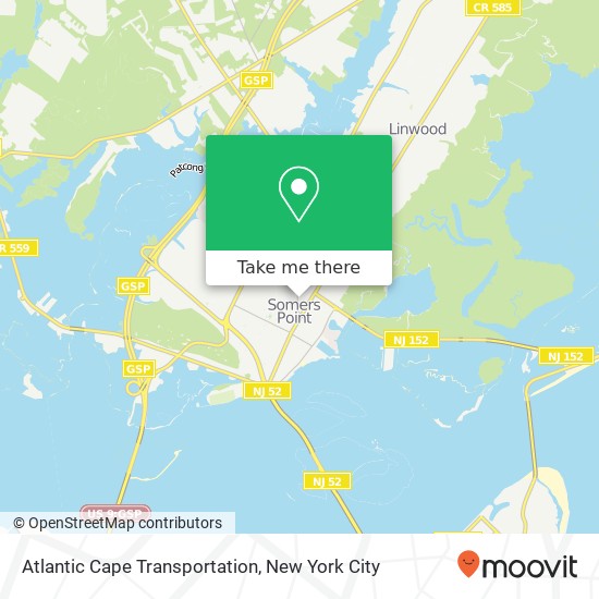 Atlantic Cape Transportation map