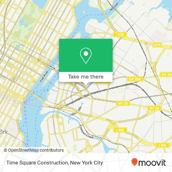 Mapa de Time Square Construction