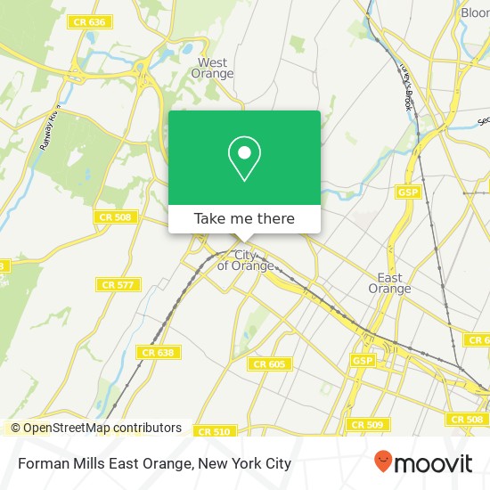 Mapa de Forman Mills East Orange