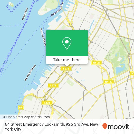 Mapa de 64 Street Emergency Locksmith, 926 3rd Ave