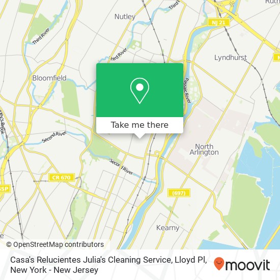 Casa's Relucientes Julia's Cleaning Service, Lloyd Pl map