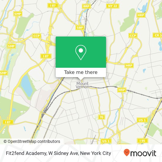 Mapa de Fit2fend Academy, W Sidney Ave