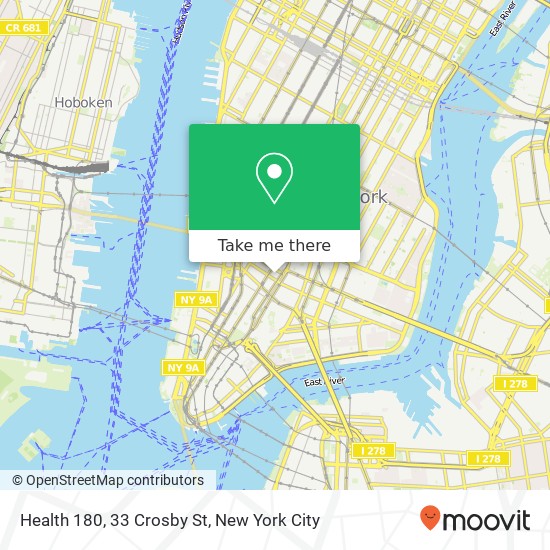 Mapa de Health 180, 33 Crosby St