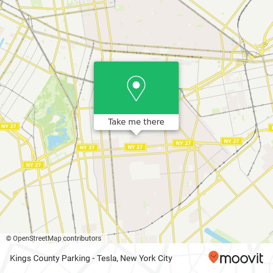 Mapa de Kings County Parking - Tesla