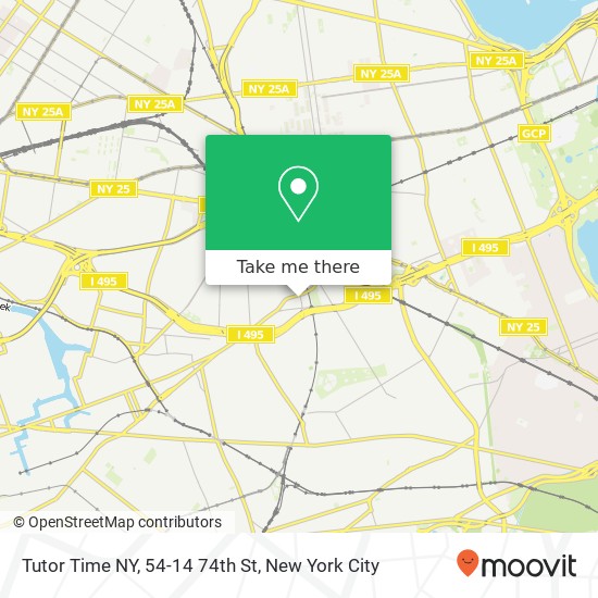 Tutor Time NY, 54-14 74th St map