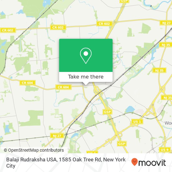 Mapa de Balaji Rudraksha USA, 1585 Oak Tree Rd