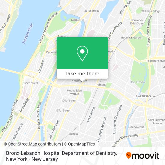 Mapa de Bronx-Lebanon Hospital Department of Dentistry