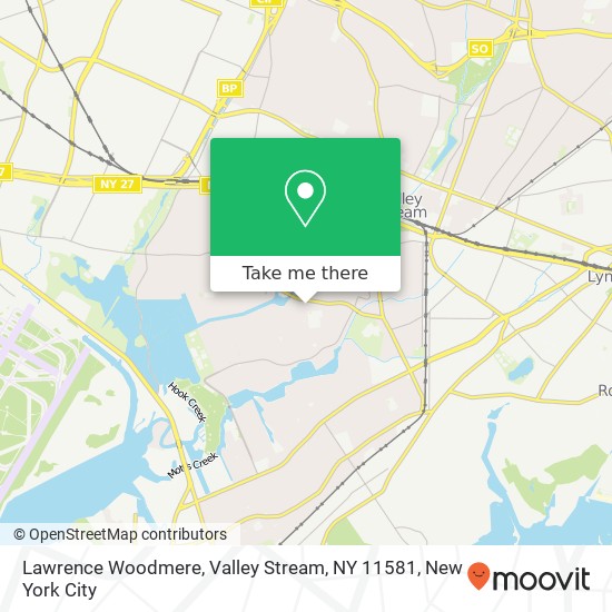 Mapa de Lawrence Woodmere, Valley Stream, NY 11581