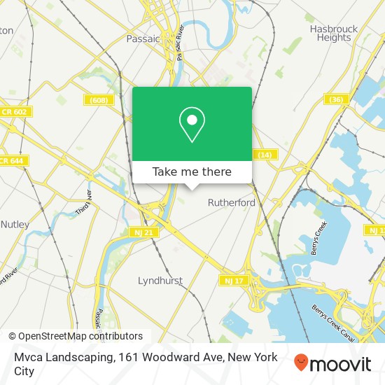Mapa de Mvca Landscaping, 161 Woodward Ave