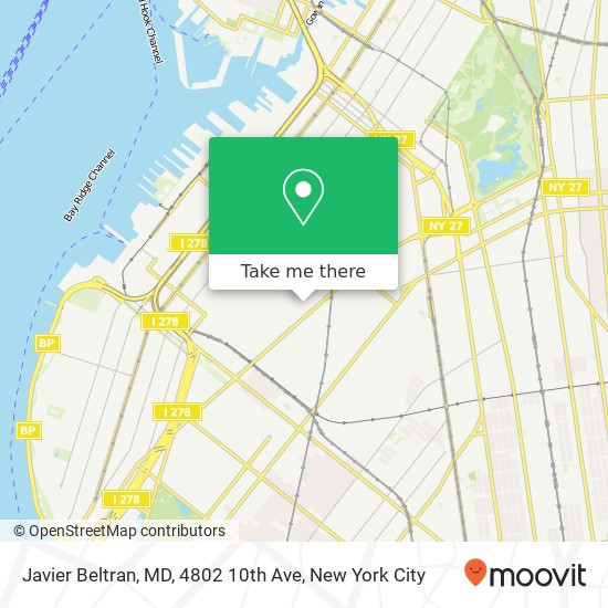 Mapa de Javier Beltran, MD, 4802 10th Ave
