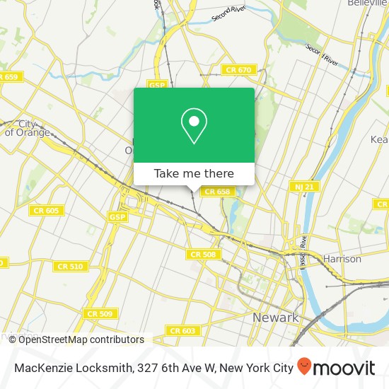 Mapa de MacKenzie Locksmith, 327 6th Ave W