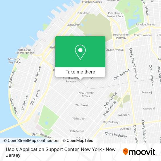 Mapa de Uscis Application Support Center