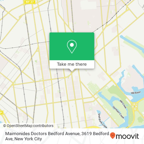 Mapa de Maimonides Doctors Bedford Avenue, 3619 Bedford Ave