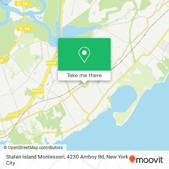 Mapa de Staten Island Montessori, 4230 Amboy Rd