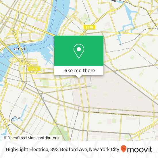 Mapa de High-Light Electrica, 893 Bedford Ave